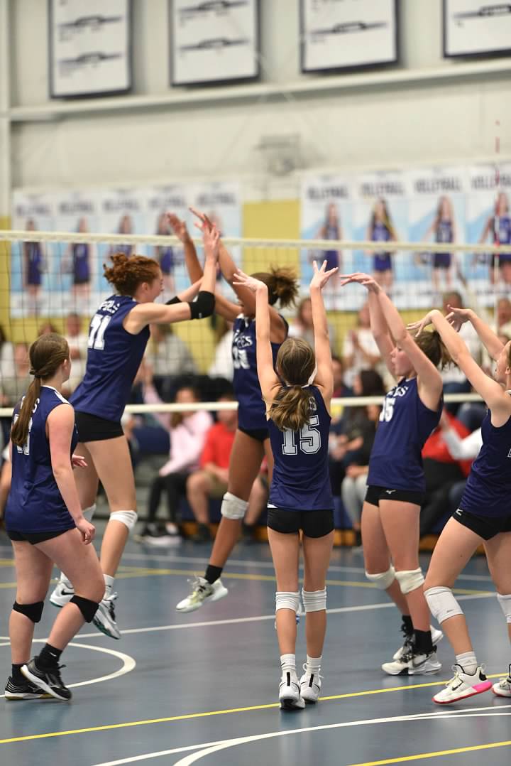 Girls VB Team Celebration